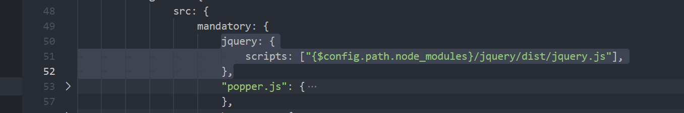 Remove jquery from gulp config